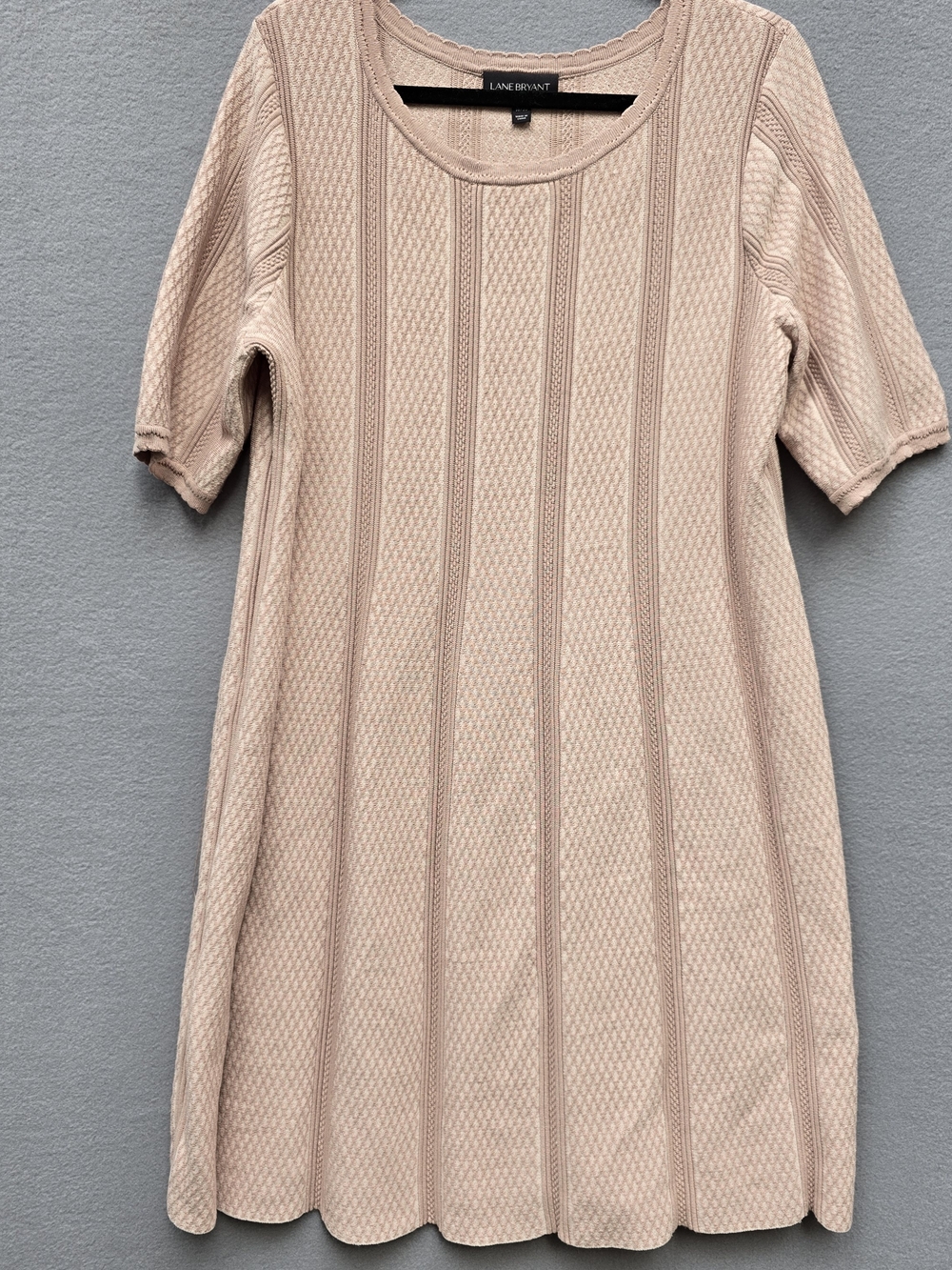 Lane Bryant Blush Pink Short Sleeve Knit Dress 18/20